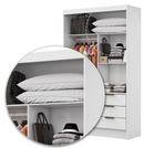 Guarda Roupa Sevilha c/ 6 Gavetas 2 Portas de Correr - C Móveis - Branco
